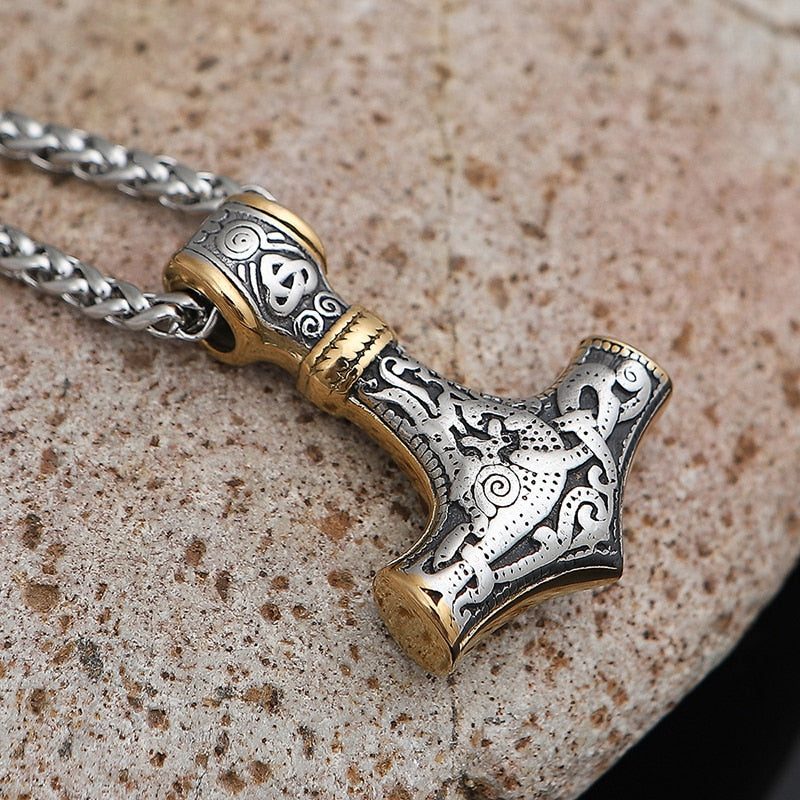 Nordic Viking Myth Thor's Hammer Mjolnir Pendant