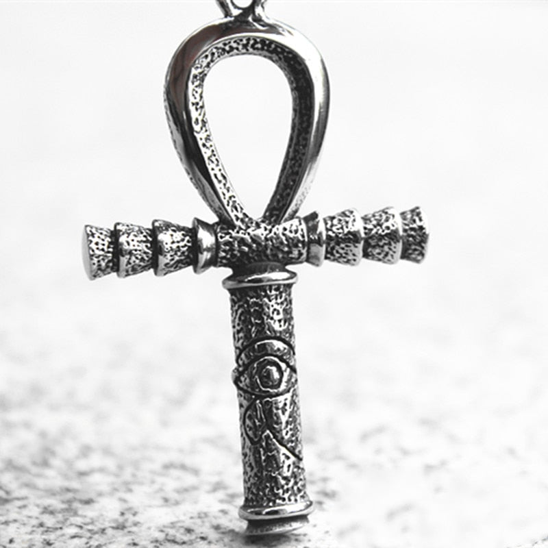 Hand-made Horus Eye Cross Pendant Ankh Key of Life