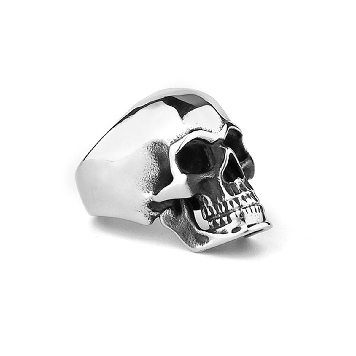 Retro Skull Stainless Steel Ring Men's Motorcycle Gothic Street Hip Hop Skull Ring Accessories Gift