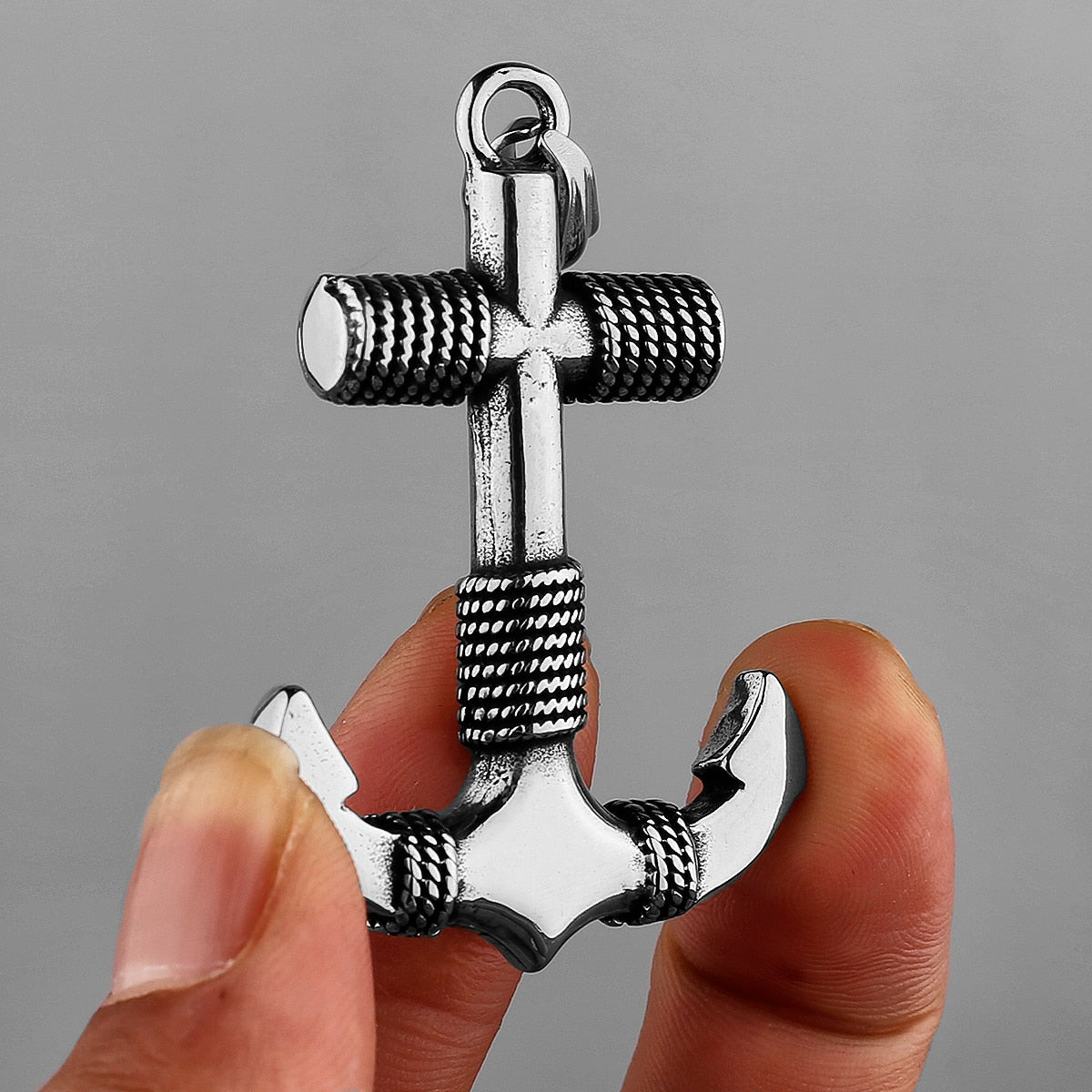 Viking Pirate Anchor Retro Pendant Anchored Cross