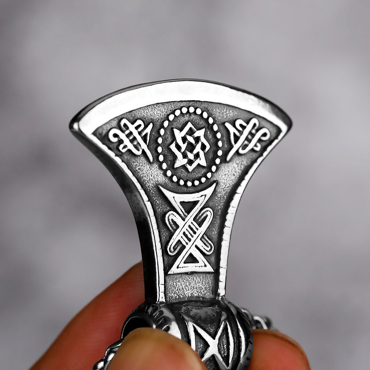 Stainless Steel Viking Axe Necklace Pendant