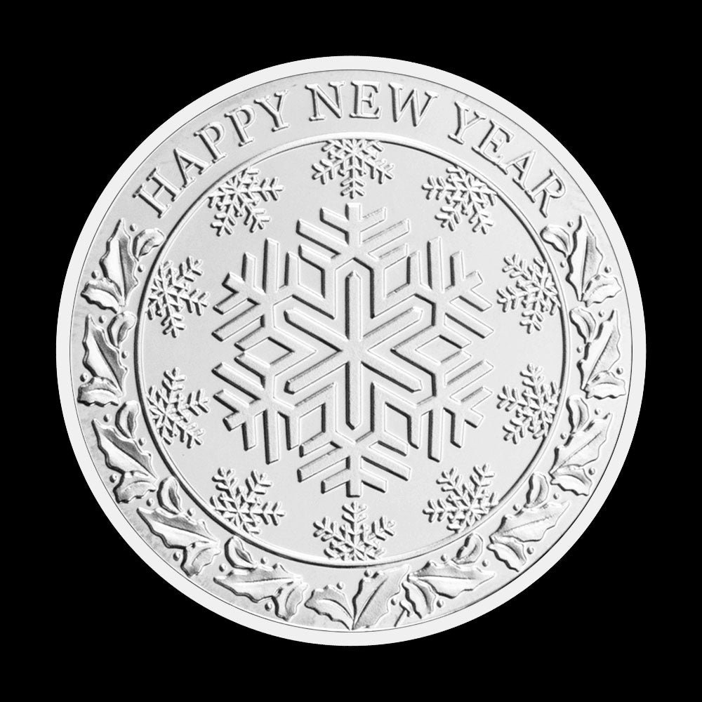 Merry Christmas and Happy New Year Santa Claus Commemorative Coins Silver Plated Christmas Souvenirs