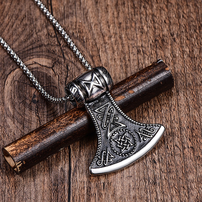 Viking Axe Pendant Necklace