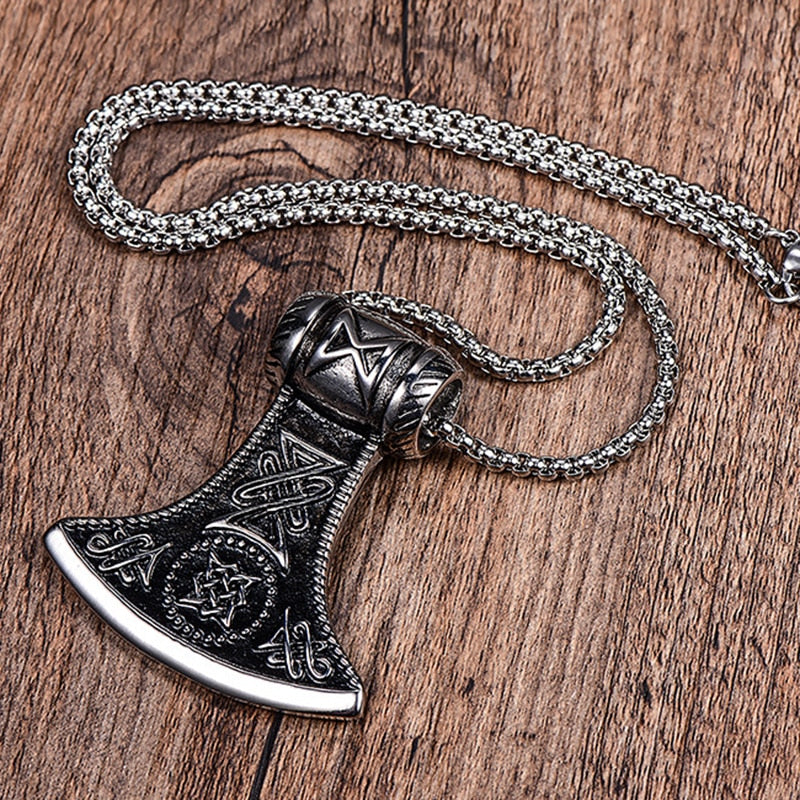 Viking Axe Pendant Necklace