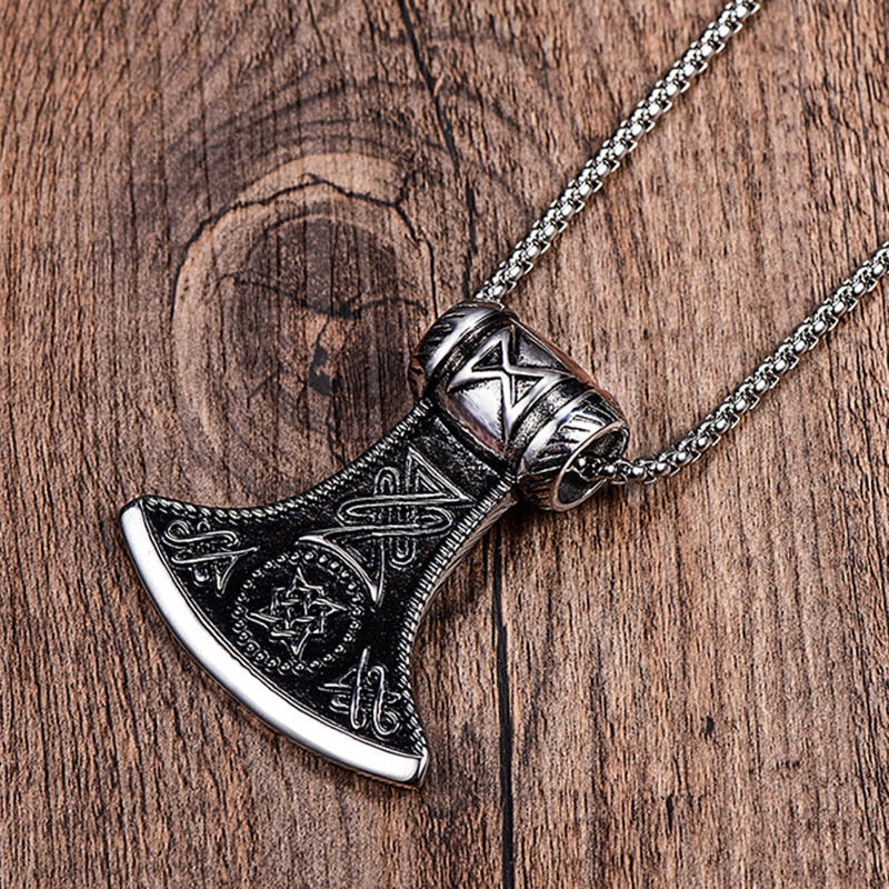 Viking Axe Pendant Necklace