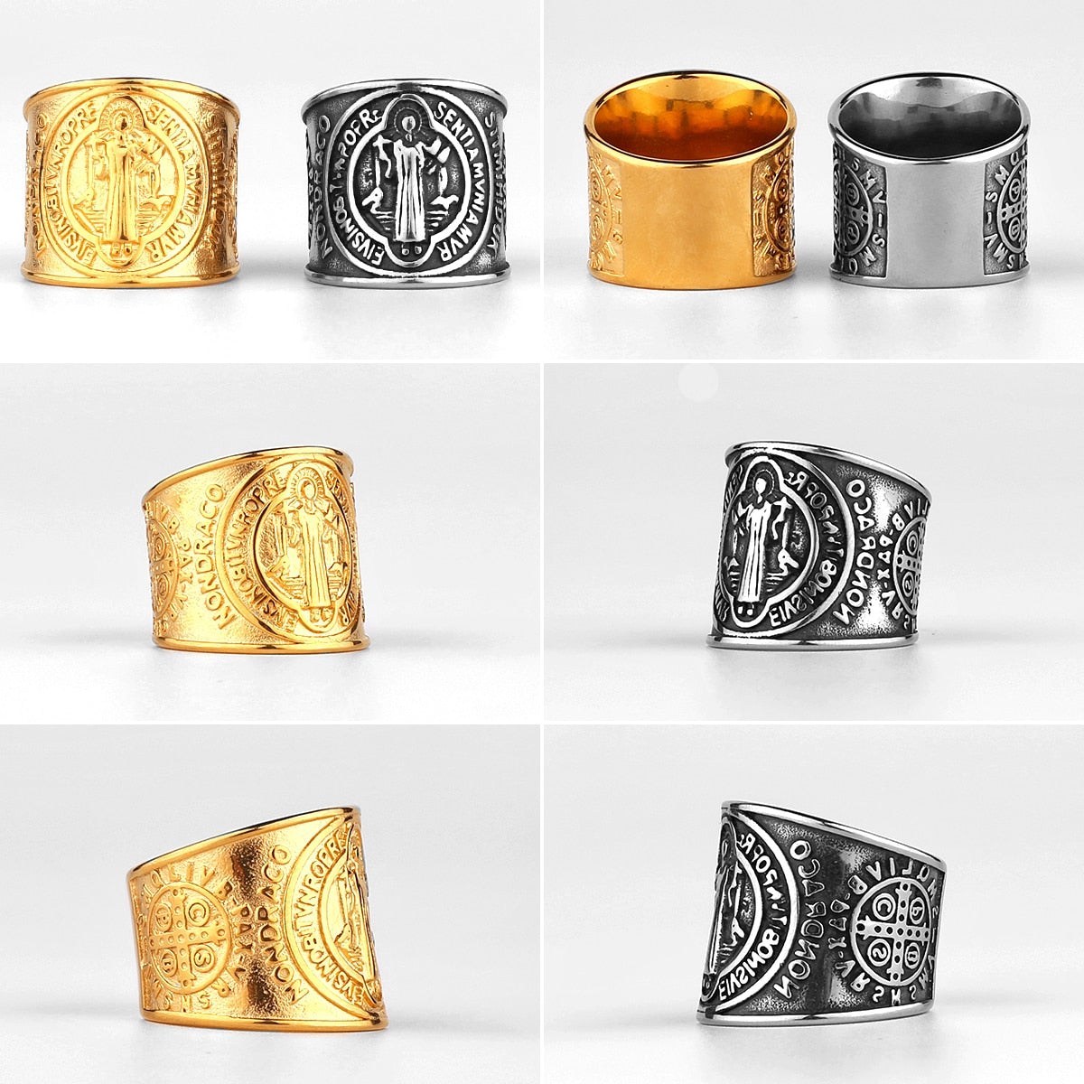 21.5mm Vintage Saint Benedict Exorcism Ring