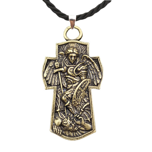 Saint Michael Necklace for Men Women  Archangel St Michael Pendant Necklace Protector Christian Jewelry Gifts