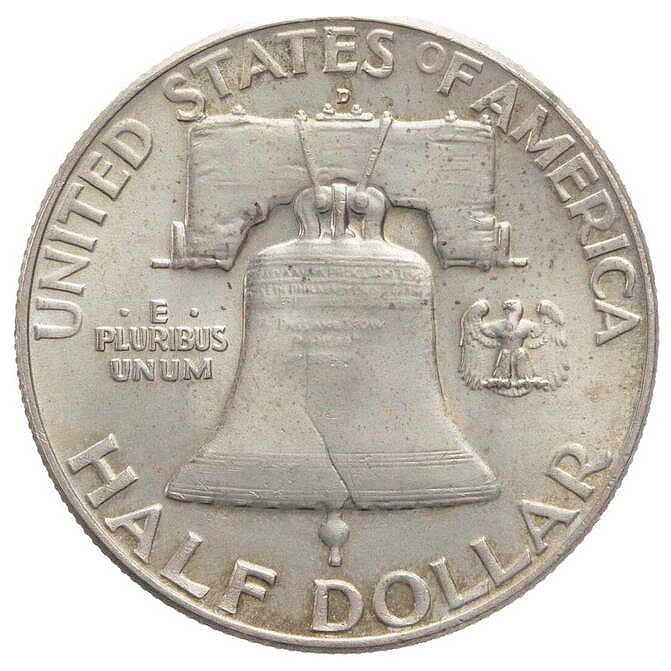 Franklin Half Dollars Brilliant Uncirculated 1961