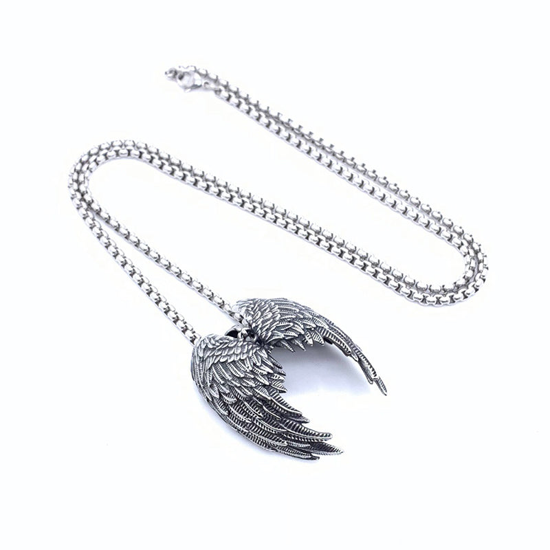 Retro Angel Wings Pendant handmade Necklace