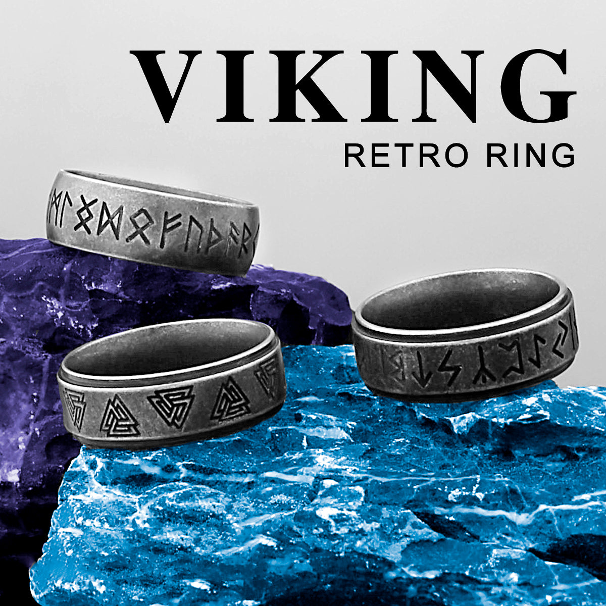 Viking Amulet Rune Retro Ring Jewelry