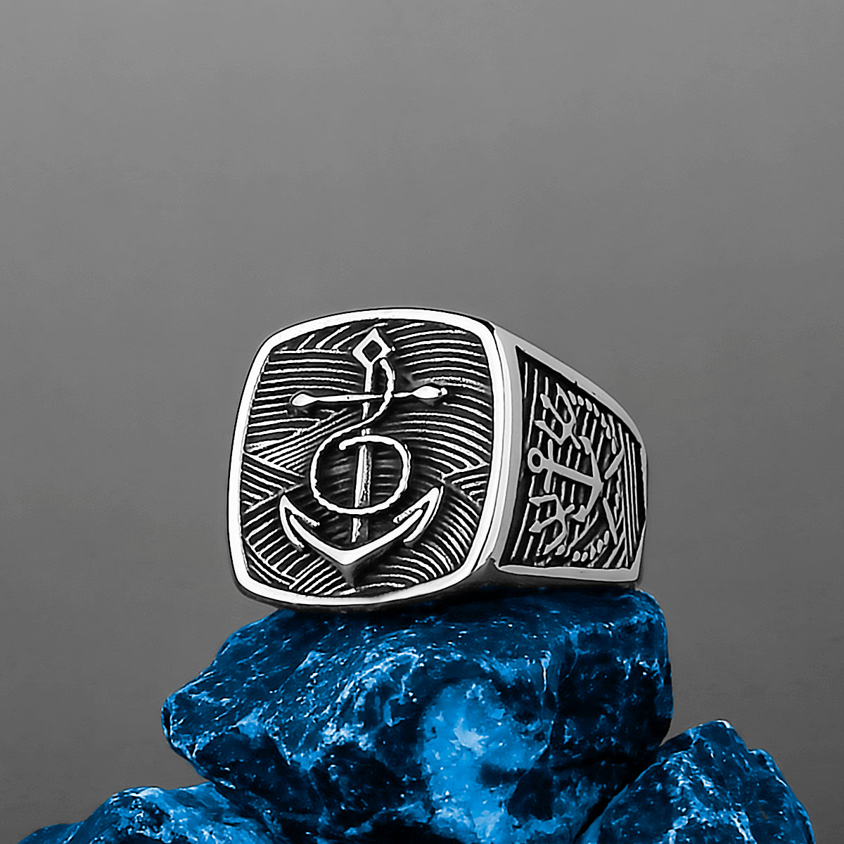 Viking Anchor Domineering Original Design Navy Style Ring