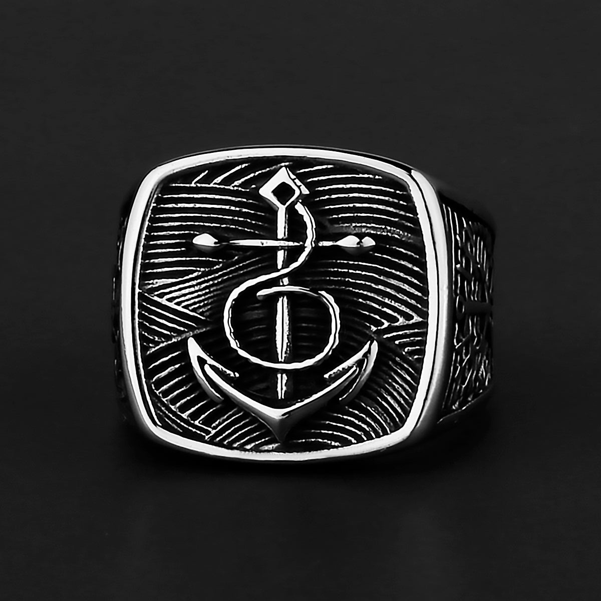 Viking Anchor Domineering Original Design Navy Style Ring