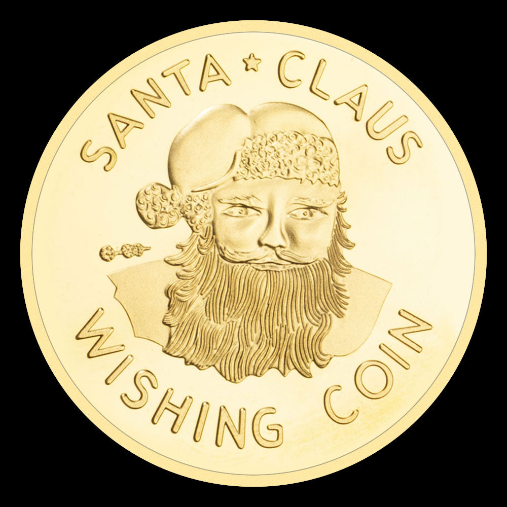 Merry Christmas Standa Claus Commemorative Coins Gold Plated Wishing Coin Christmas Souvenirs