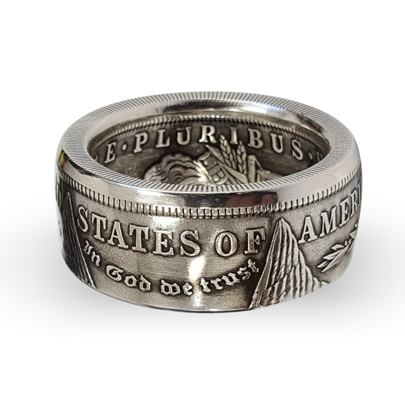 Handmade 1896 Morgan Silver Dollar Coin Ring