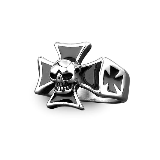 Schwarzkreuz Skull Cross Ring