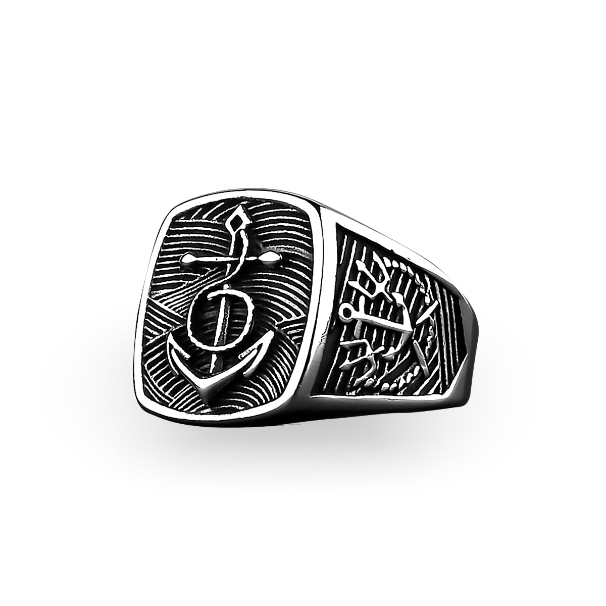 Viking Anchor Domineering Original Design Navy Style Ring