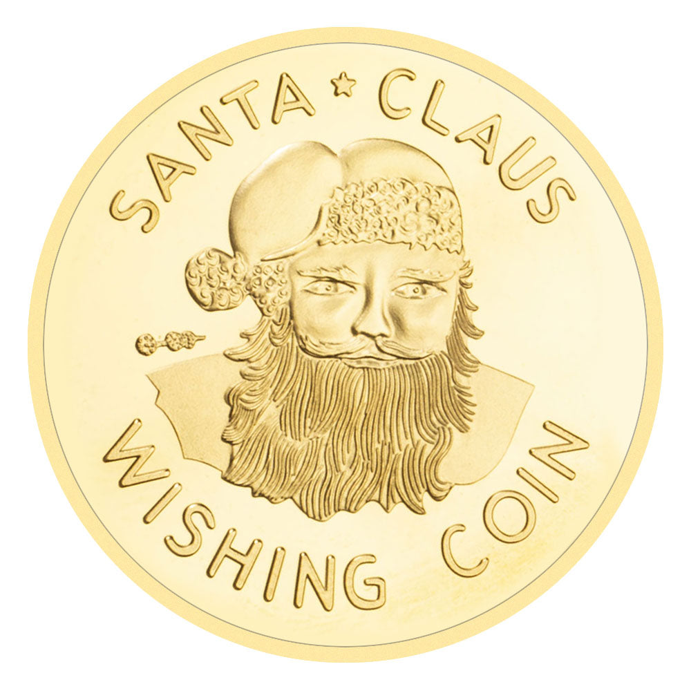 Merry Christmas Standa Claus Commemorative Coins Gold Plated Wishing Coin Christmas Souvenirs