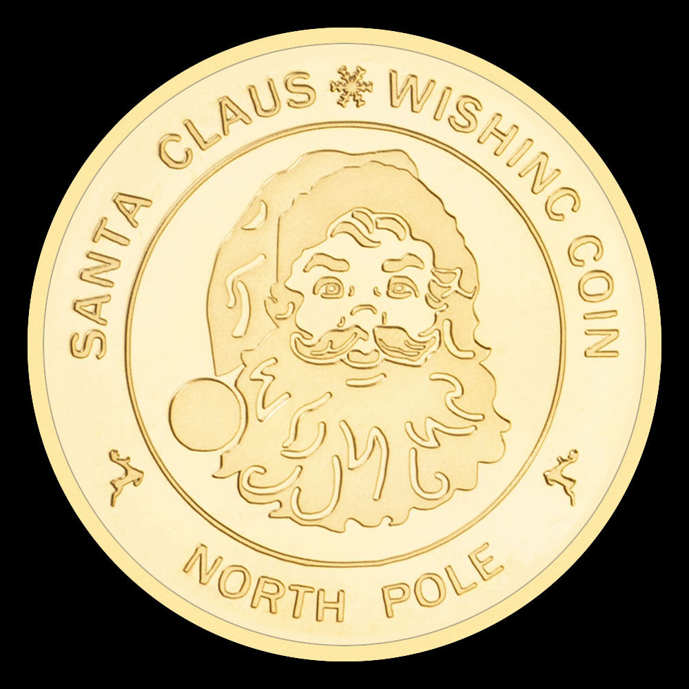 Santa Claus Wishing Coin Merry Christmas Souvenirs