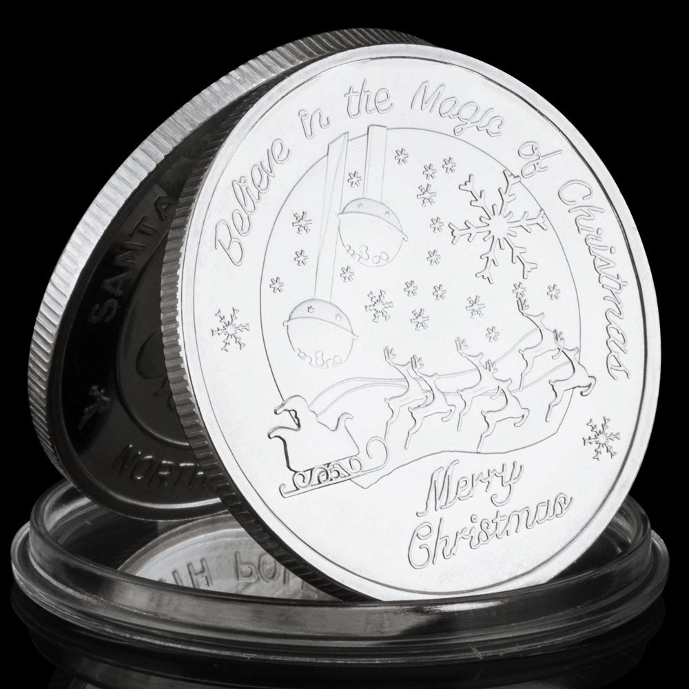 Santa Claus Wishing Coin Commemorative Coins Merry Christmas Souvenirs