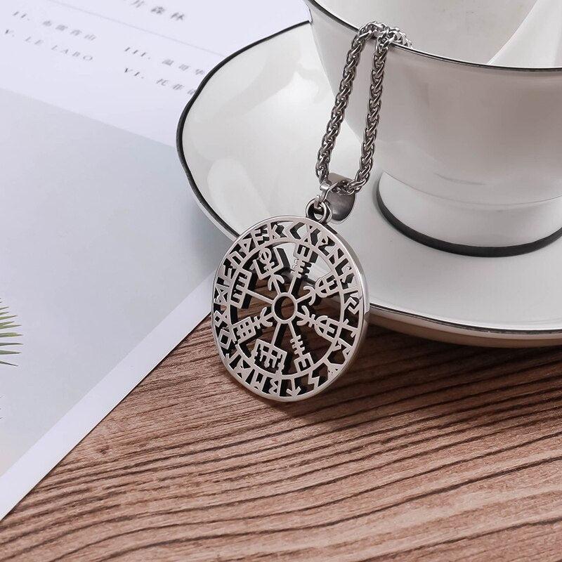 Vegvisir (Viking Compass) Viking Symbol Pendant Necklace