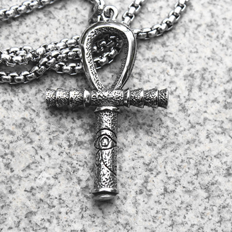 Hand-made Horus Eye Cross Pendant Ankh Key of Life