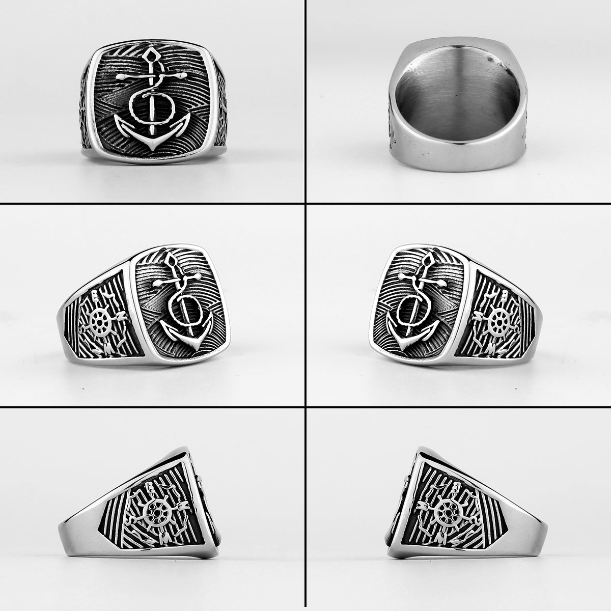 Viking Anchor Domineering Original Design Navy Style Ring