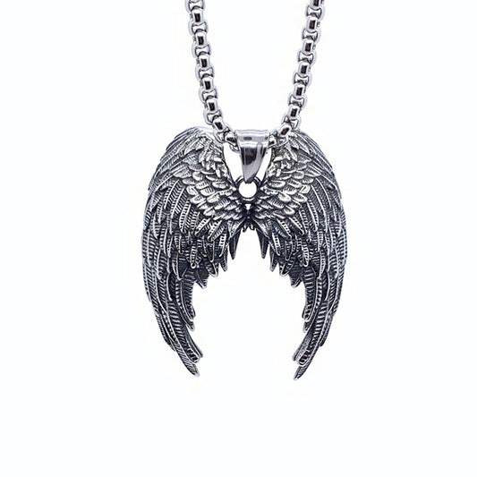 Retro Angel Wings Pendant handmade Necklace