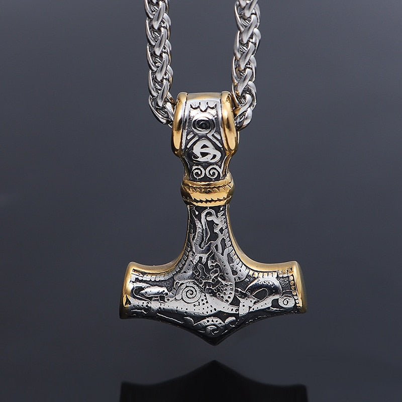 Nordic Viking Myth Thor's Hammer Mjolnir Pendant