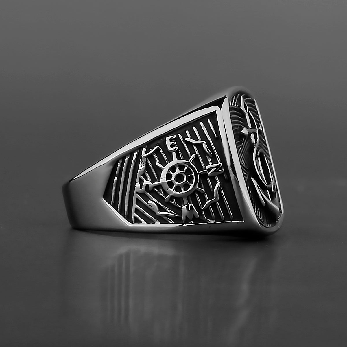 Viking Anchor Domineering Original Design Navy Style Ring