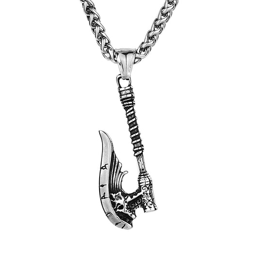 Viking Rune Axe Pendant Necklace