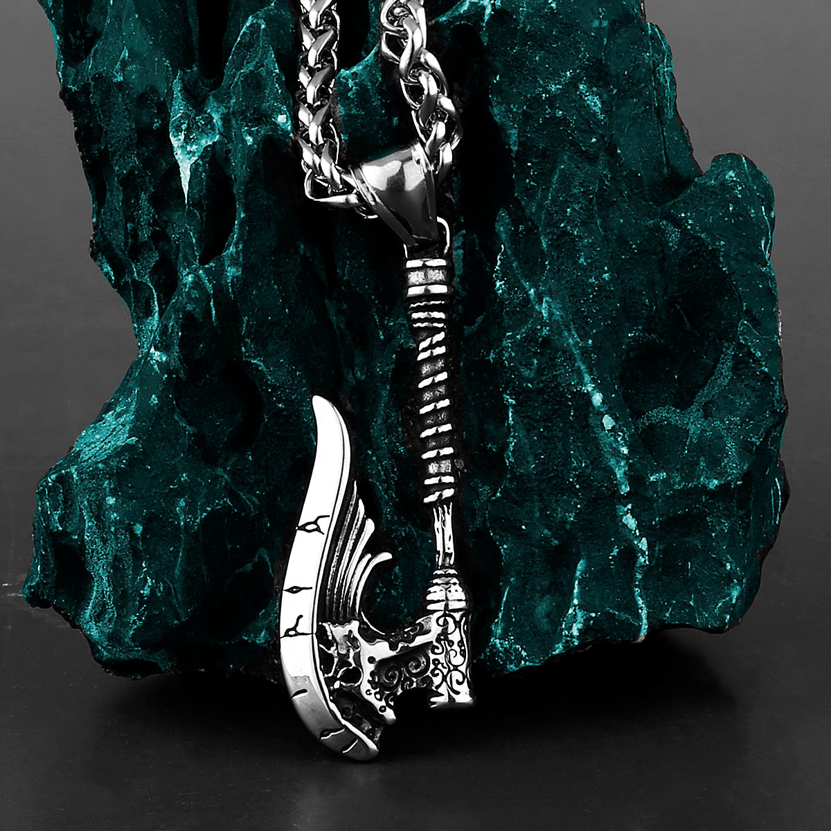 Viking Rune Axe Pendant Necklace