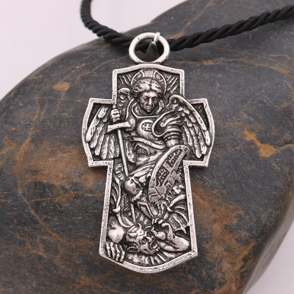 Saint Michael Necklace for Men Women  Archangel St Michael Pendant Necklace Protector Christian Jewelry Gifts