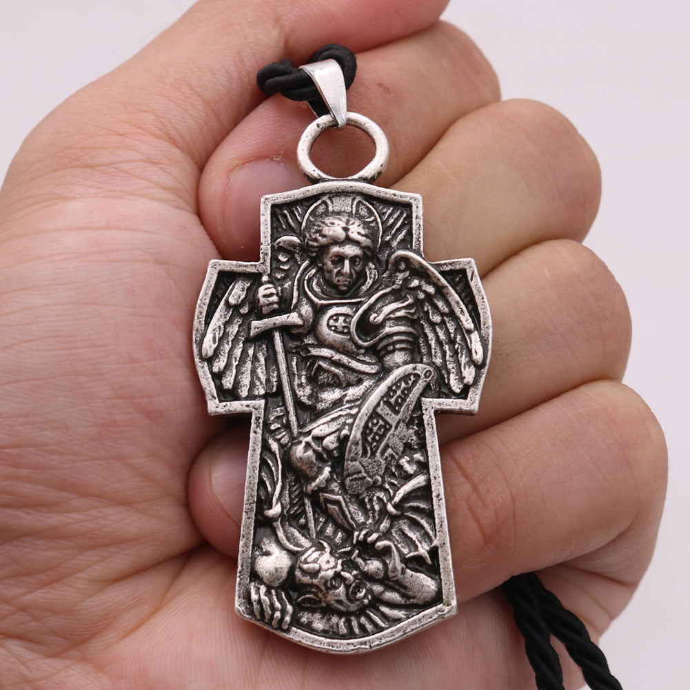 Saint Michael Necklace for Men Women  Archangel St Michael Pendant Necklace Protector Christian Jewelry Gifts