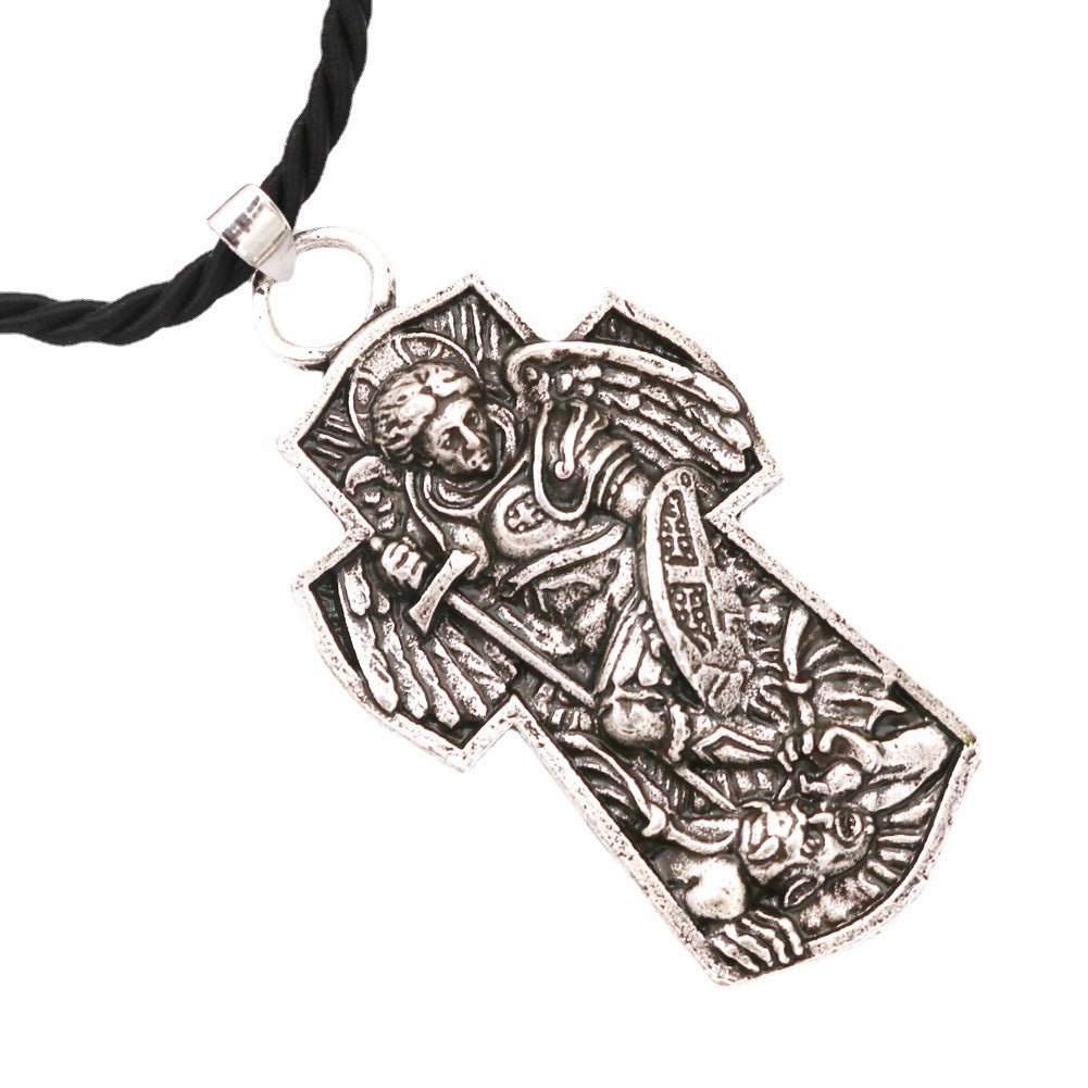 Saint Michael Necklace for Men Women  Archangel St Michael Pendant Necklace Protector Christian Jewelry Gifts