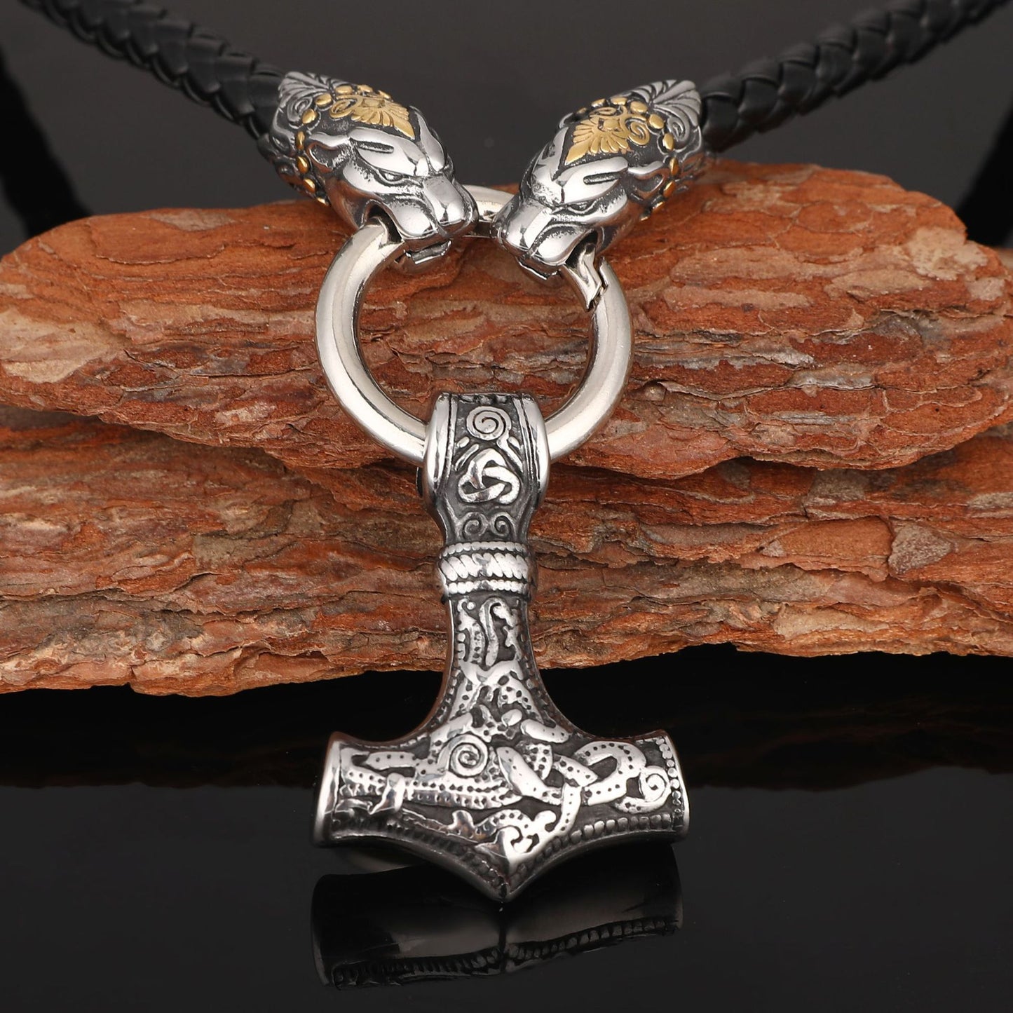 Viking Necklace for Men Pendant - Amulet Protection Necklace Viking Jewelry for Men Lucky Amulet Necklace