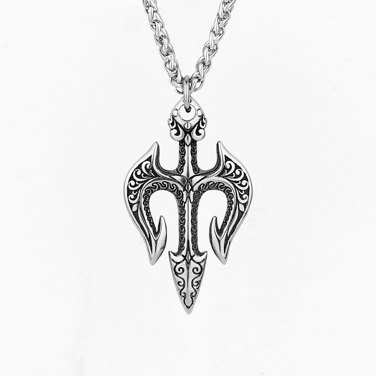 Poseidon Trident Pendant Handmade Jewelry Necklace