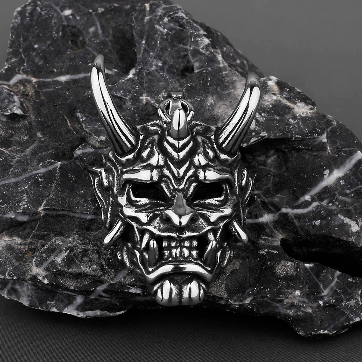 Prajna Punk Gothic Evil Demon Skull Mask Pendant