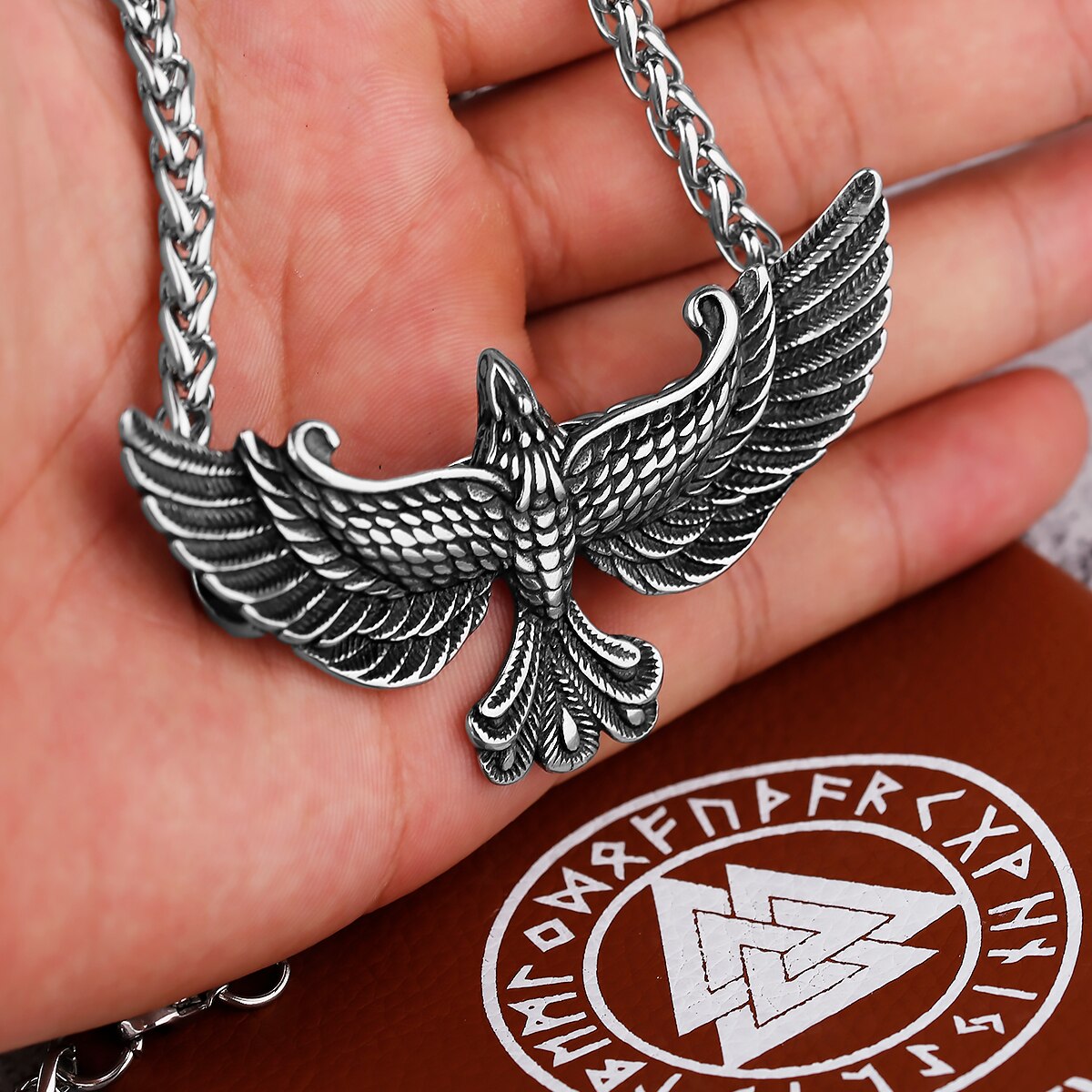 Phoenix Spreading Its Wings Pendant Good Luck Amulet Necklace