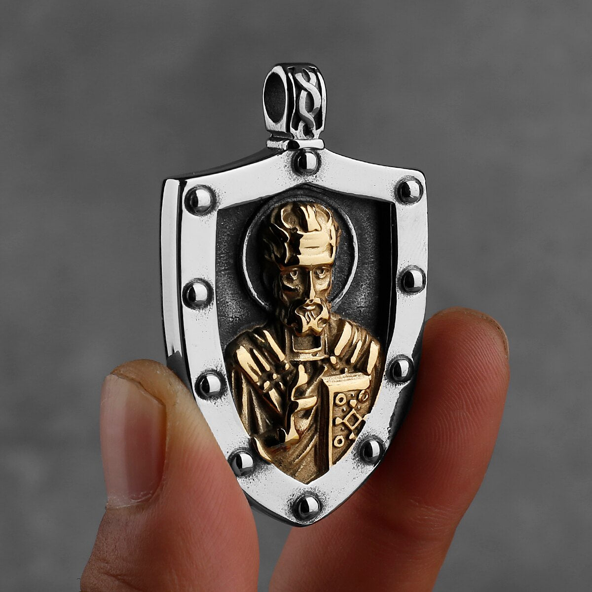 Saint Nicholas Protection American Pendant Amulet Necklace