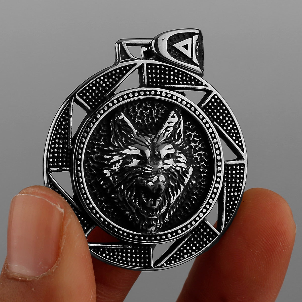 Slavic Kolovrat Veles Symbol Buckle Pendant Viking Wolf Amulet Jewelry Necklace