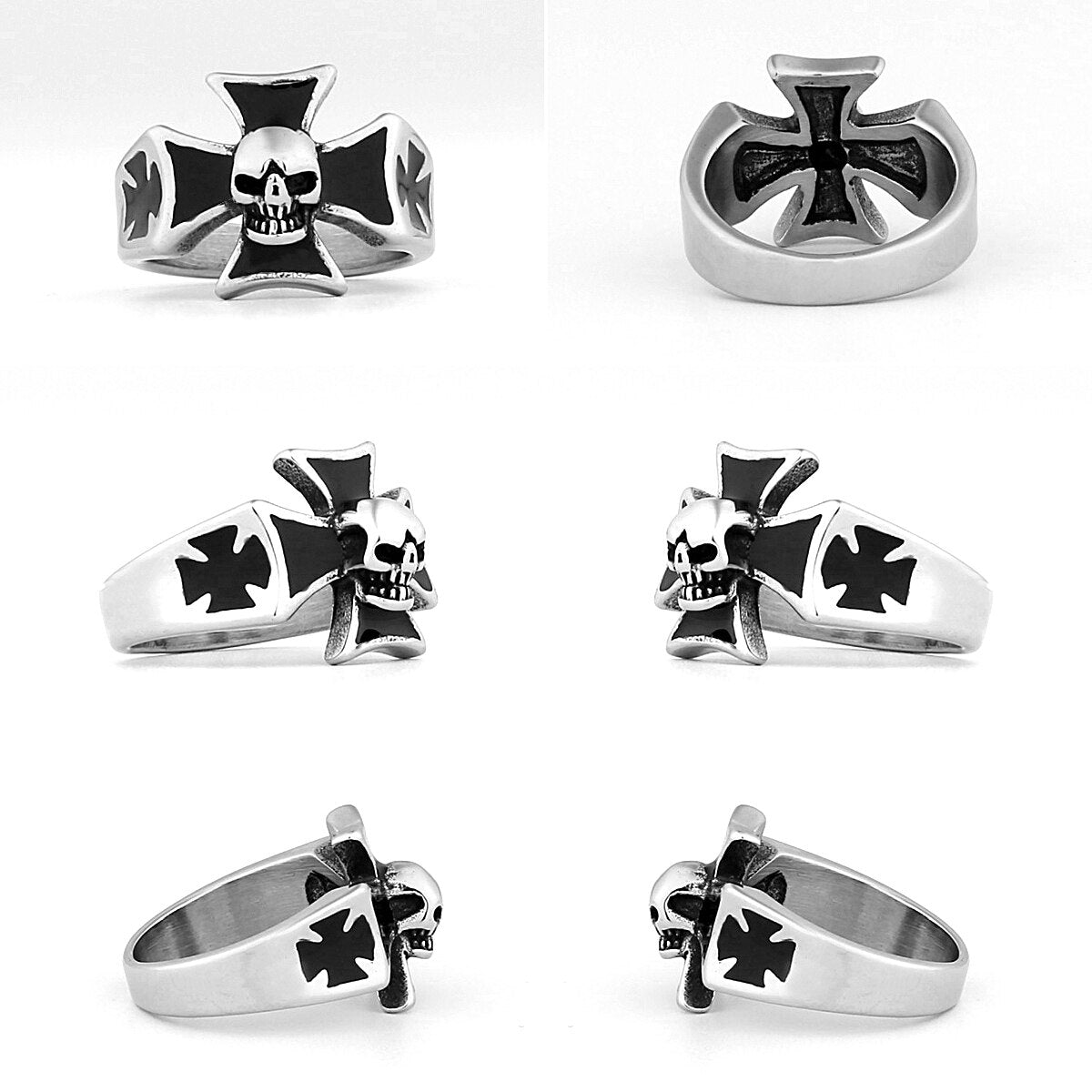 Schwarzkreuz Skull Cross Ring