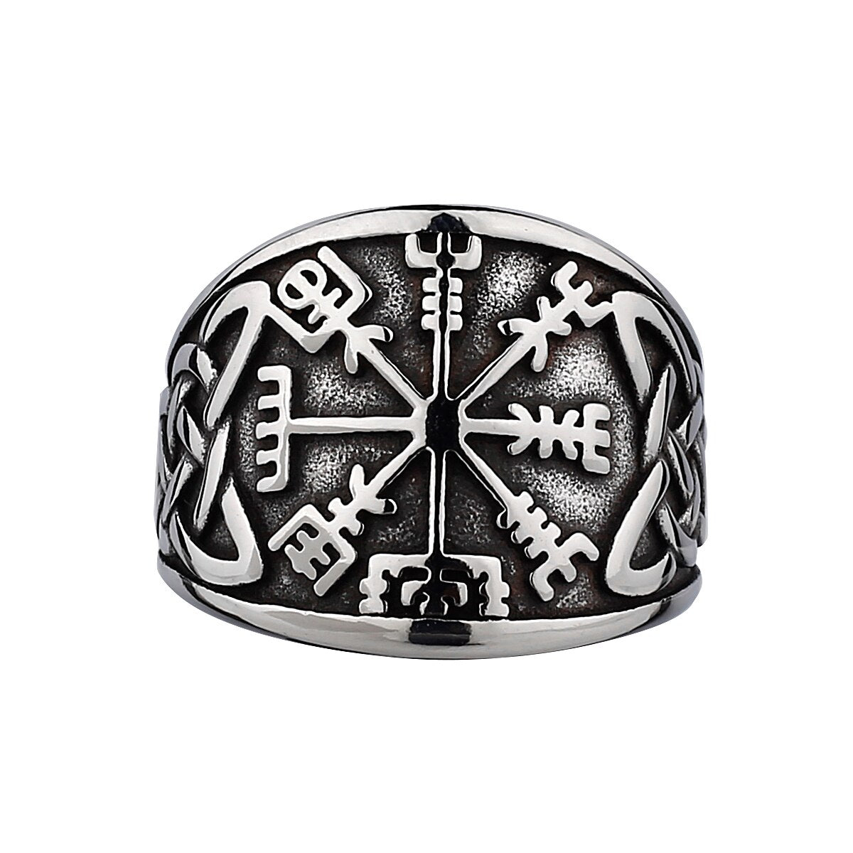 Vegvisir Viking Compass Rune Ring Accessories