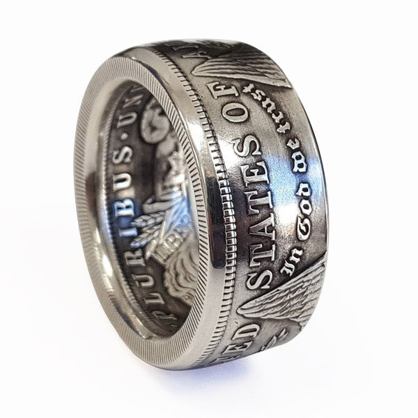 Handmade 1896 Morgan Silver Dollar Coin Ring