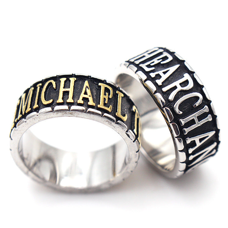 ARCHANGEL ST. MICHAEL Steel Ring for Men Christian Amulet