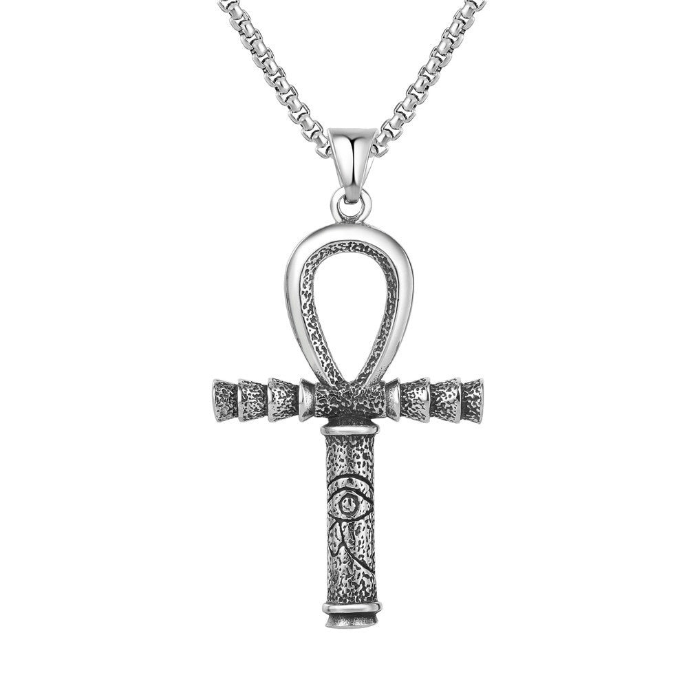 Hand-made Horus Eye Cross Pendant Ankh Key of Life