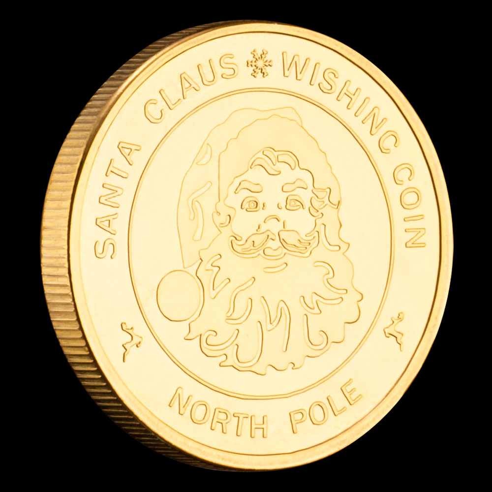 Santa Claus Wishing Coin Merry Christmas Souvenirs