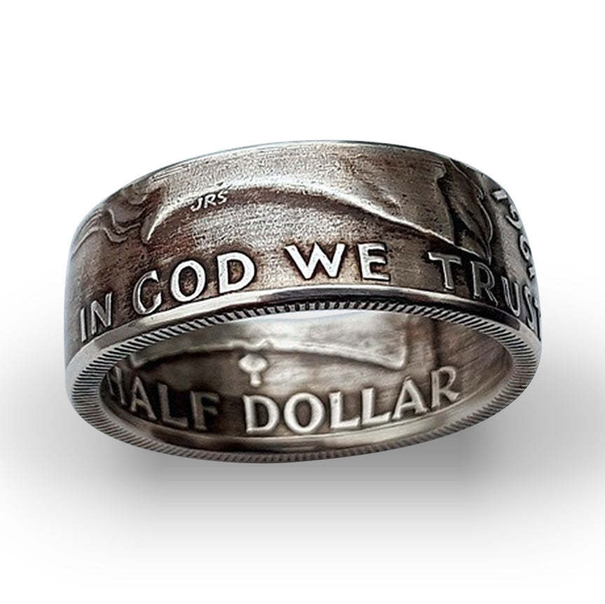 Handmade Franklin Half Dollars Coin Ring