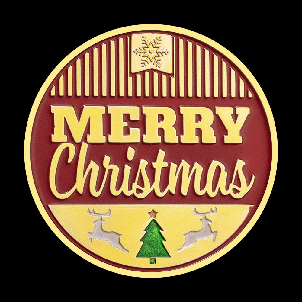 2022 Merry Christmas Happy New Year Commemorative Gold Coin Christmas Souvenirs