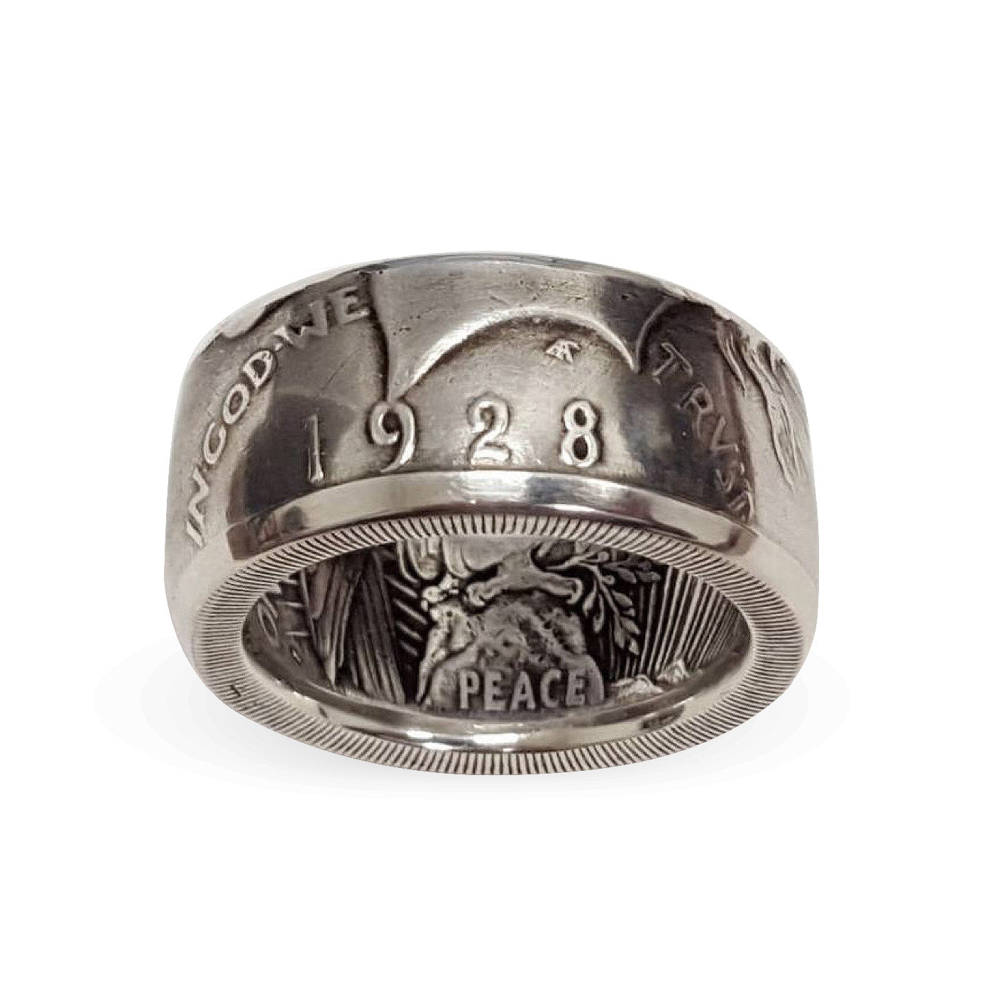 1928 Silver Peace DollarCoin Ring Handmade