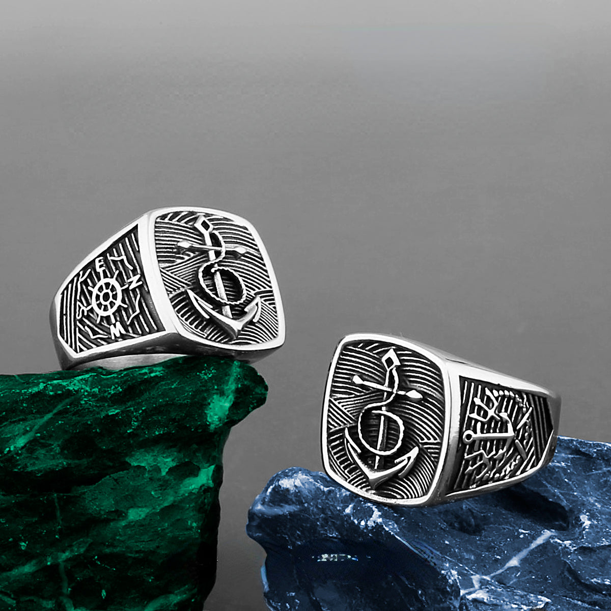 Viking Anchor Domineering Original Design Navy Style Ring